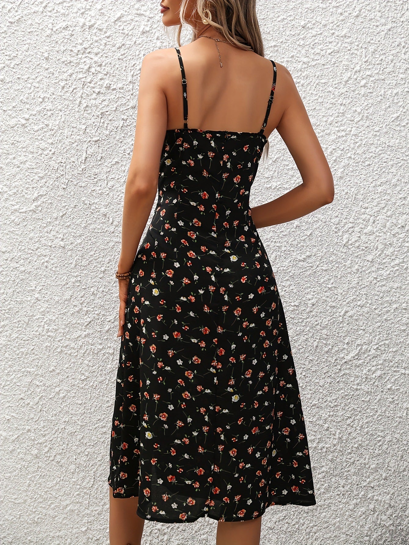 Summer Polka Dot Split Dress for Women