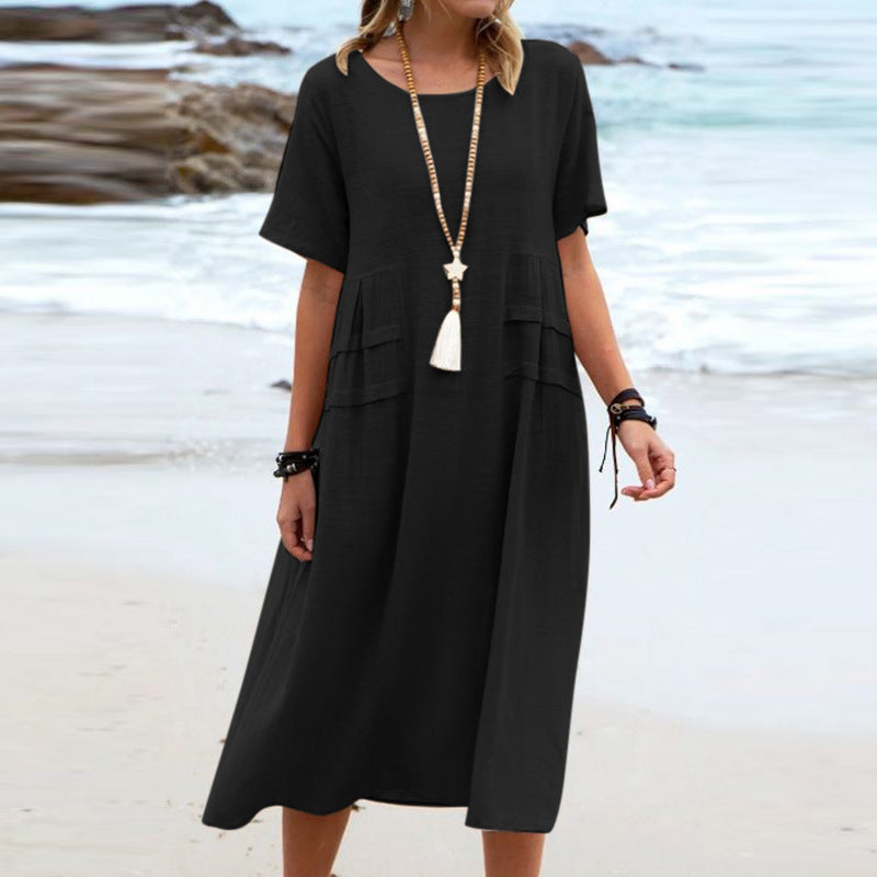 casual summer midi dresses Women's Casual Summer Midi Dress – luxivashop