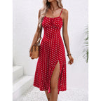 Summer Polka Dot Split Dress for Women